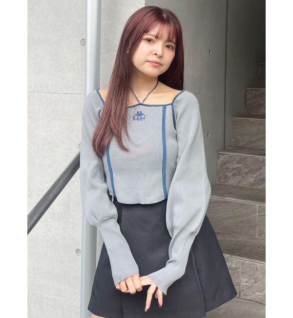 MURUA「【Kappa】トリミングリボンネックニット」|ニット・セーター|