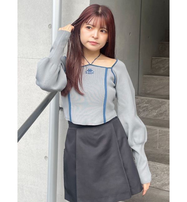 MURUA「【Kappa】トリミングリボンネックニット」|ニット・セーター|