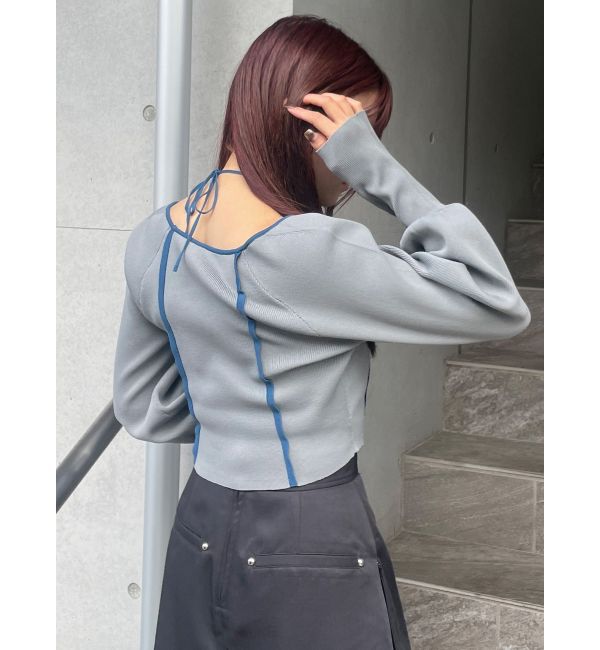 MURUA「【Kappa】トリミングリボンネックニット」|ニット・セーター|