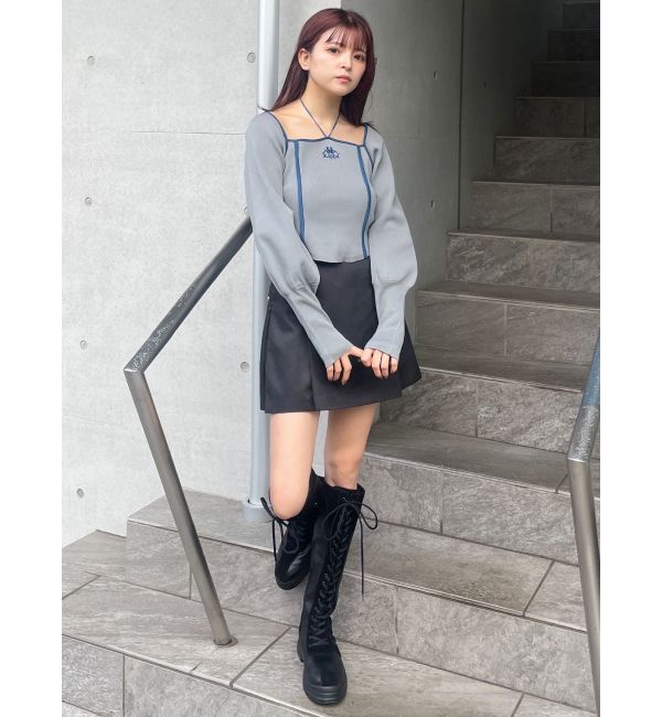 MURUA「【Kappa】トリミングリボンネックニット」|ニット・セーター|