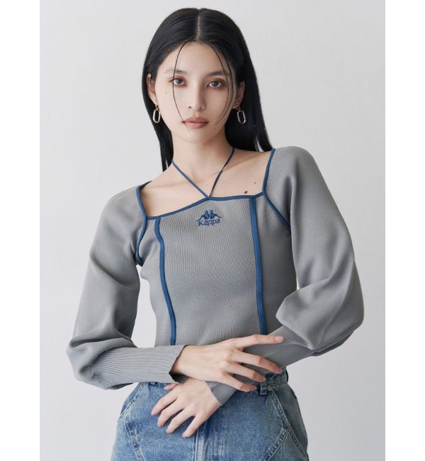 MURUA「【Kappa】トリミングリボンネックニット」|ニット・セーター|