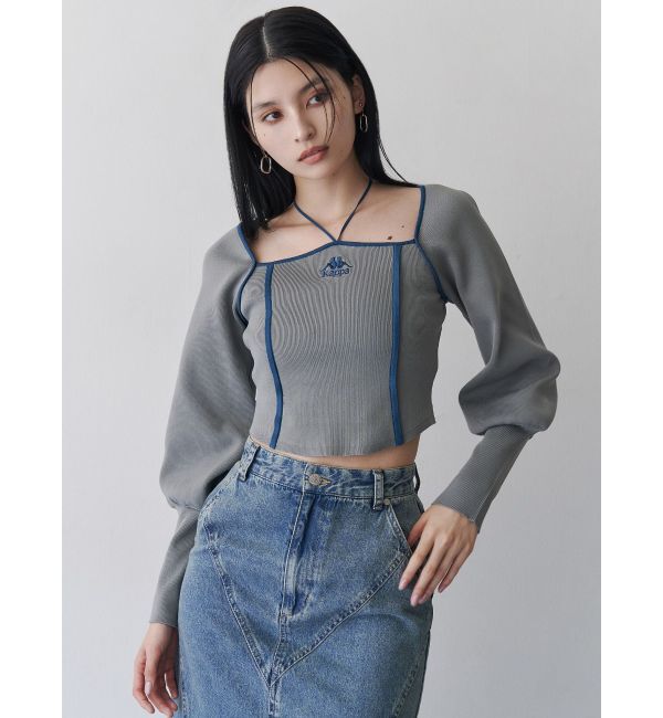 MURUA「【Kappa】トリミングリボンネックニット」|ニット・セーター|