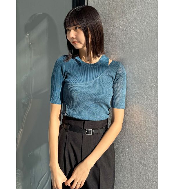 MURUA「シアーレイヤードハーフニット」|ニット・セーター|