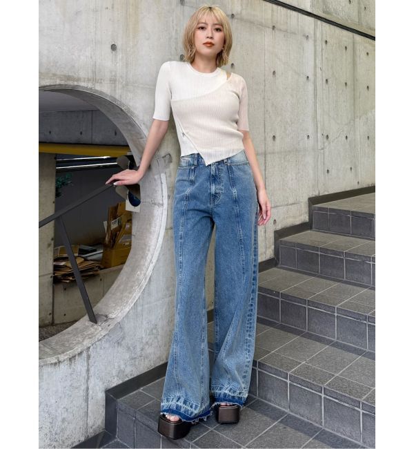 MURUA「シアーレイヤードハーフニット」|ニット・セーター|