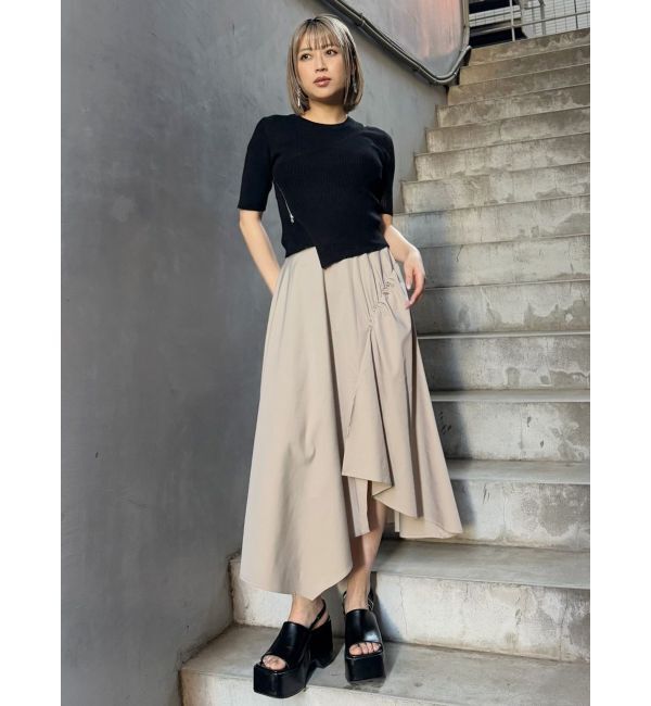 MURUA「シアーレイヤードハーフニット」|ニット・セーター|