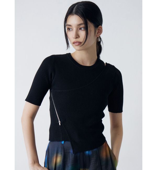 MURUA「シアーレイヤードハーフニット」|ニット・セーター|