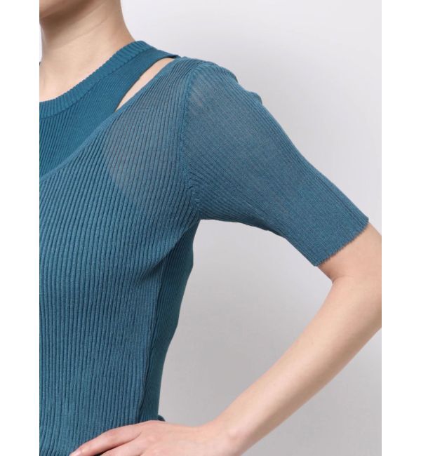 MURUA「シアーレイヤードハーフニット」|ニット・セーター|