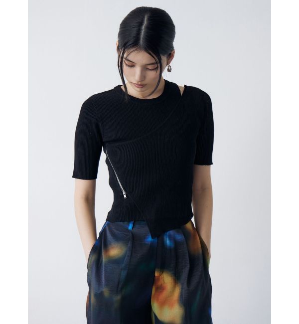 MURUA「シアーレイヤードハーフニット」|ニット・セーター|