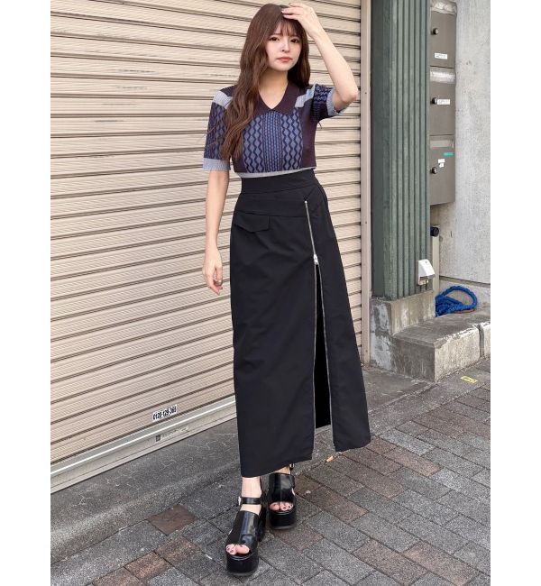 MURUA「シアーケーブルハーフニット」|ニット・セーター|