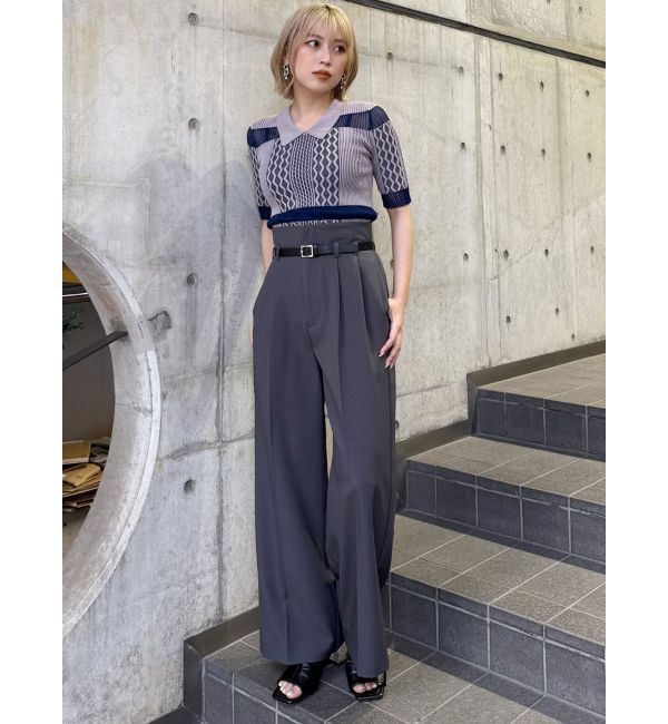 MURUA「シアーケーブルハーフニット」|ニット・セーター|