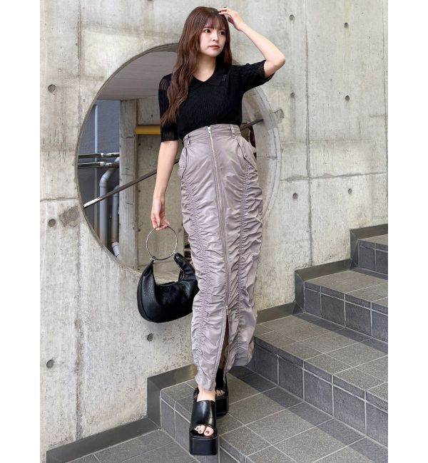 MURUA「シアーケーブルハーフニット」|ニット・セーター|