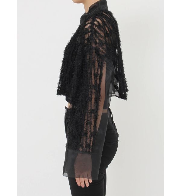 MURUA「レースクロップド2WAYシアーシャツ」|シャツ・ブラウス|