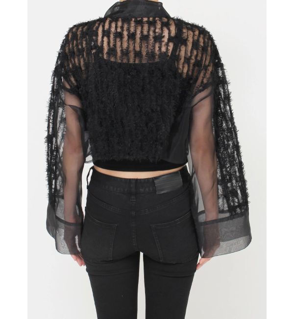 MURUA「レースクロップド2WAYシアーシャツ」|シャツ・ブラウス|