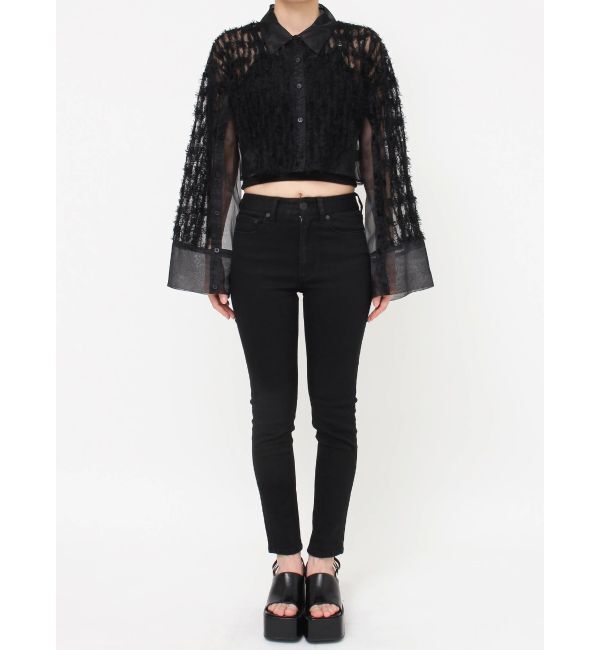 MURUA「レースクロップド2WAYシアーシャツ」|シャツ・ブラウス|