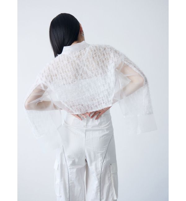 MURUA「レースクロップド2WAYシアーシャツ」|シャツ・ブラウス|