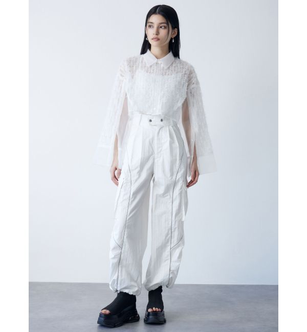 MURUA「レースクロップド2WAYシアーシャツ」|シャツ・ブラウス|