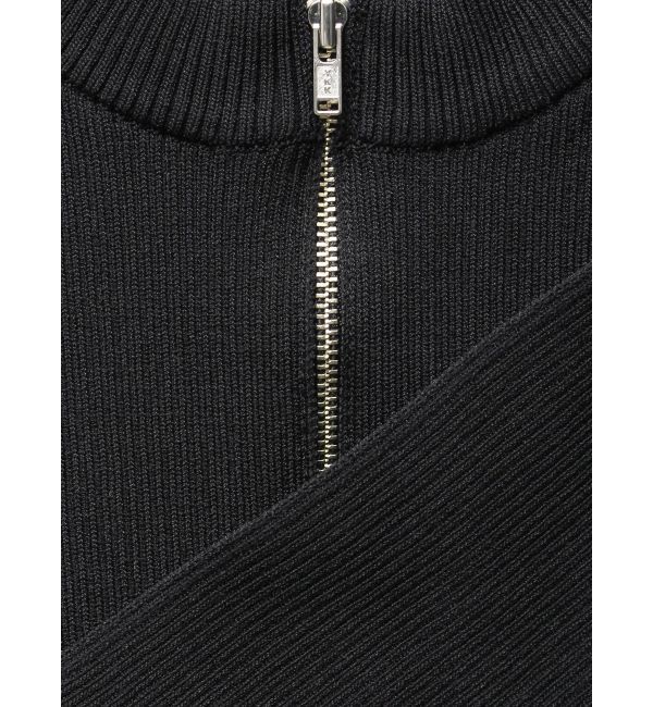 MURUA「ワンサイドオフショルジップニット」|ニット・セーター|