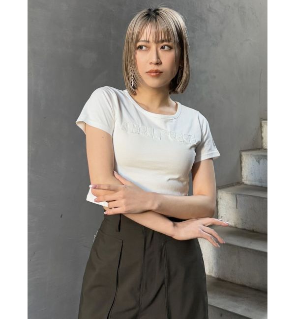 MURUA「パッチステッチクロップドT」|Tシャツ・カットソー|