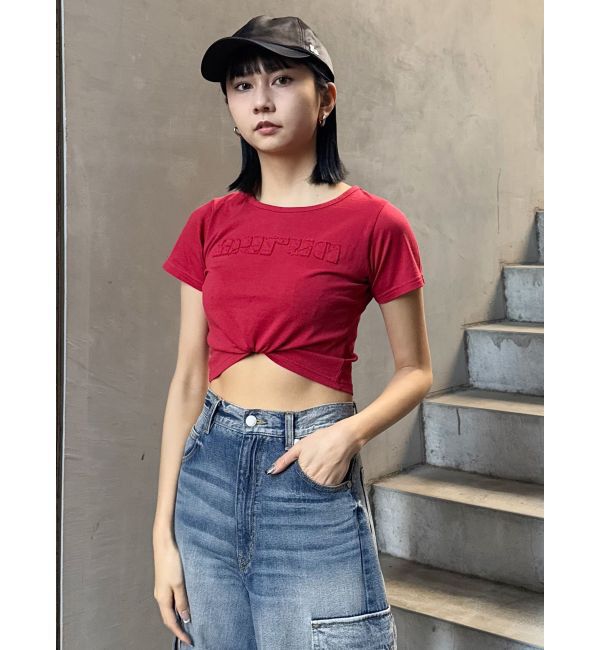 MURUA「パッチステッチクロップドT」|Tシャツ・カットソー|