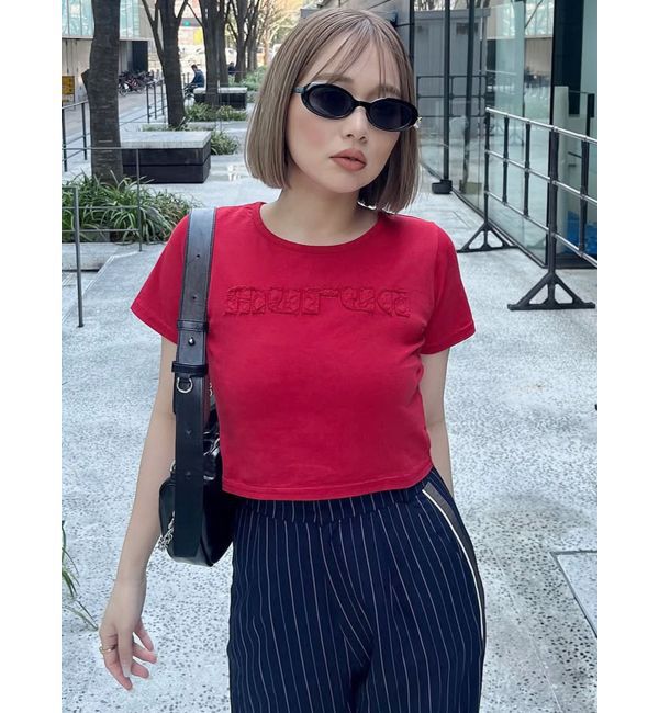 MURUA「パッチステッチクロップドT」|Tシャツ・カットソー|
