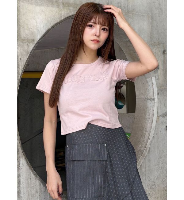 MURUA「パッチステッチクロップドT」|Tシャツ・カットソー|