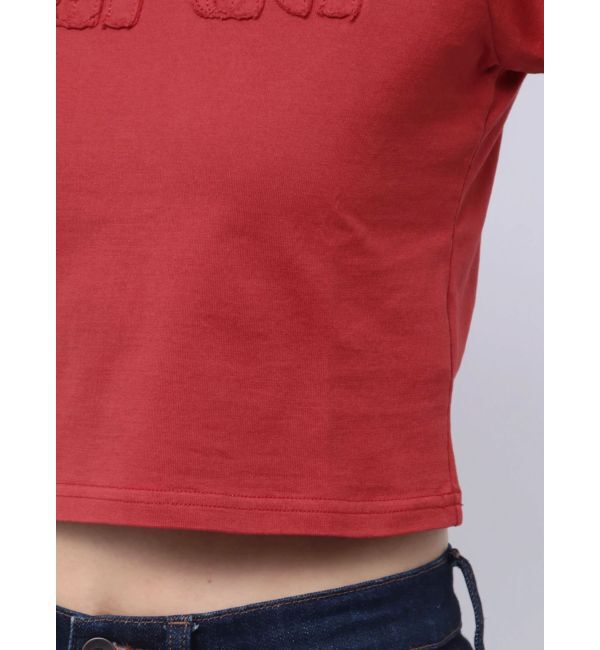 MURUA「パッチステッチクロップドT」|Tシャツ・カットソー|
