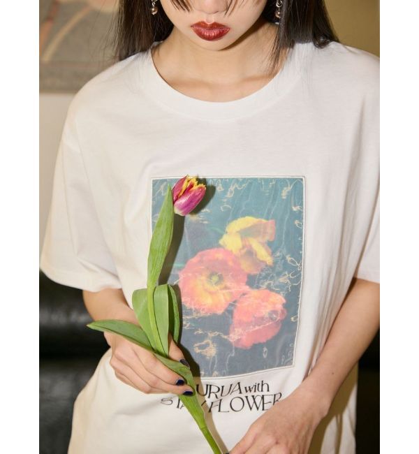 MURUA「【MURUA&times;STAYFLOWER】フォトチュールTシャツ」|Tシャツ・カットソー|