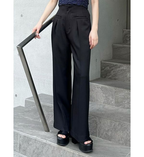 MURUA「パイピングポケットセンタープレスパンツ」|その他|ブラック