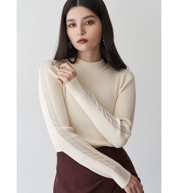 MURUA「シアーラインスリーブニット」|ニット・セーター|アイボリー