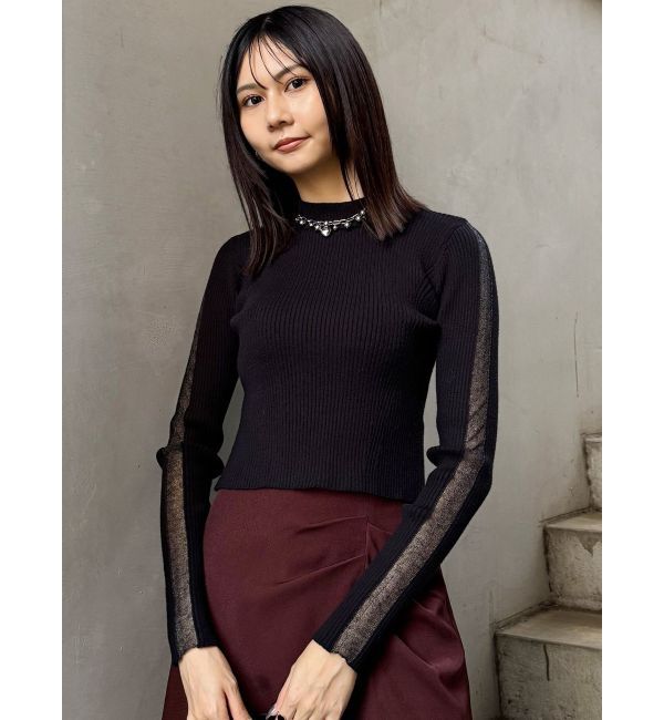 MURUA「シアーラインスリーブニット」|ニット・セーター|