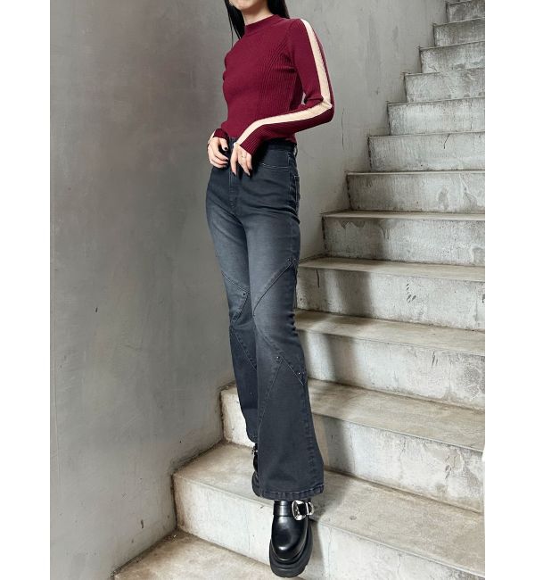 MURUA「シアーラインスリーブニット」|ニット・セーター|