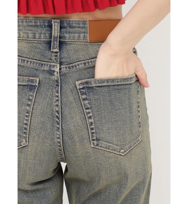 EVRIS「Embroideryフレアデニムパンツ」|デニム|