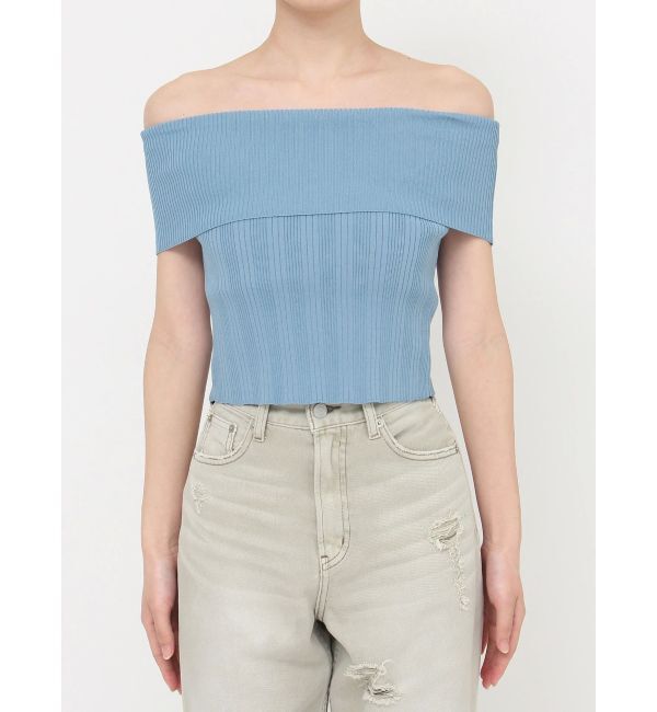 EVRIS「オフショルリブニットトップス」|ニット・セーター|