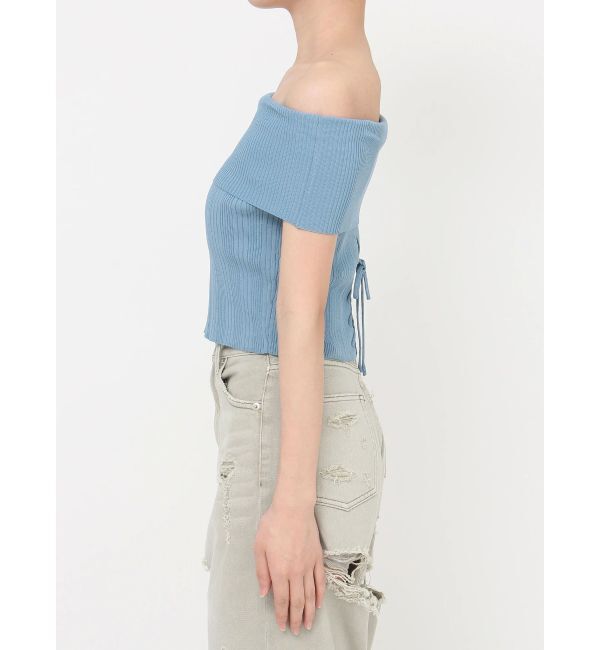 EVRIS「オフショルリブニットトップス」|ニット・セーター|