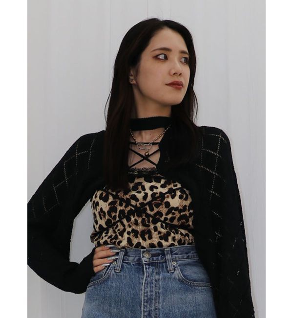 jouetie「2wayレースアップクロップドニット」|ニット・セーター|