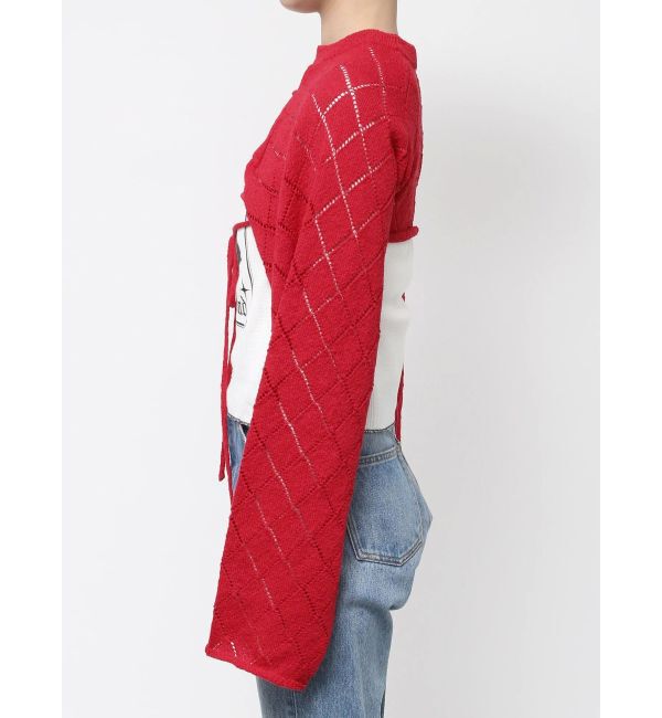 jouetie「2wayレースアップクロップドニット」|ニット・セーター|