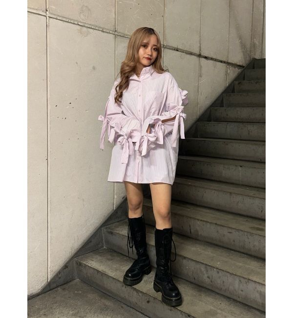 jouetie「リボンスリーブBIGシャツ」|シャツ・ブラウス|