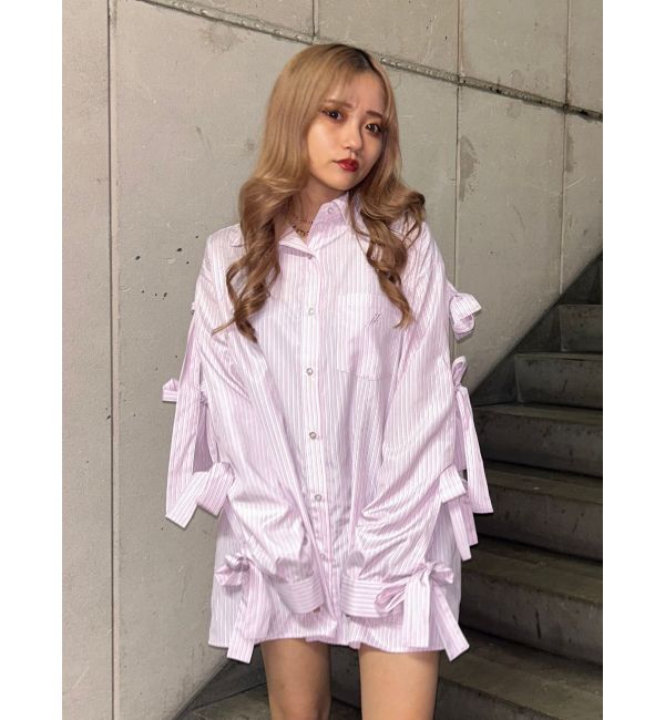 jouetie「リボンスリーブBIGシャツ」|シャツ・ブラウス|