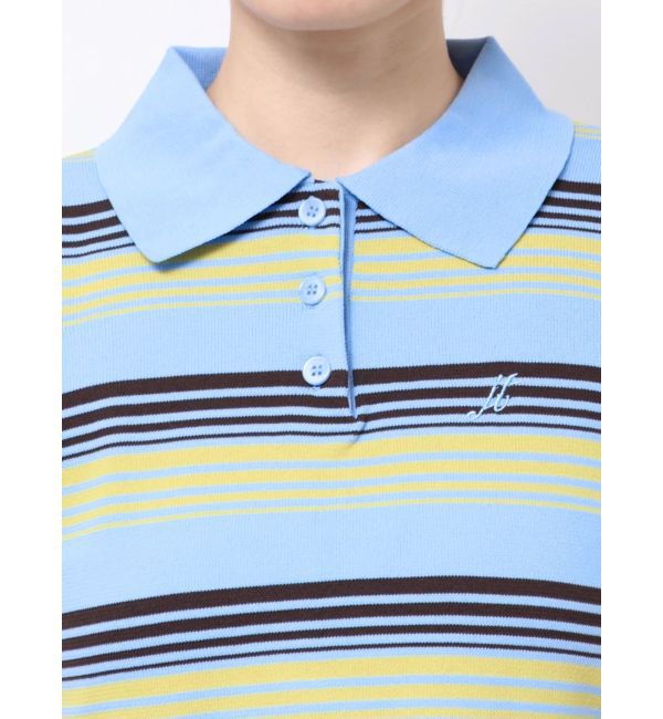 jouetie「マルチボーダーポロニット」|ニット・セーター|