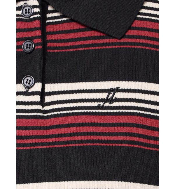 jouetie「マルチボーダーポロニット」|ニット・セーター|