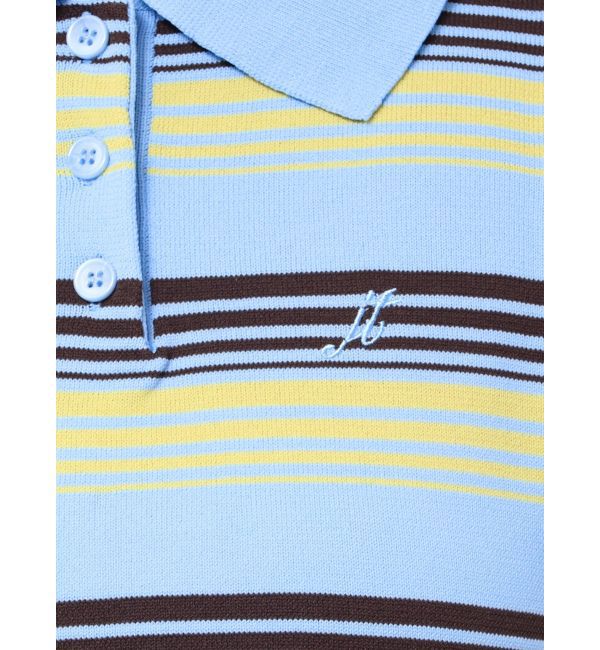 jouetie「マルチボーダーポロニット」|ニット・セーター|