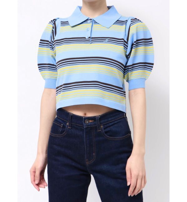 jouetie「マルチボーダーポロニット」|ニット・セーター|