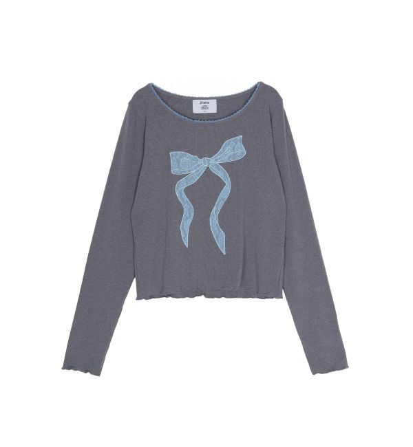 jouetie「レースモチーフトップス」|Tシャツ・カットソー|グレー
