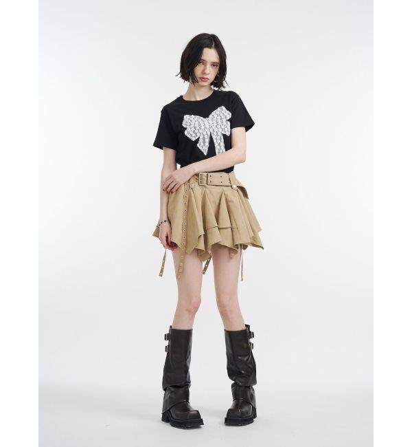 jouetie「リボンドッキングTシャツ」|Tシャツ・カットソー|