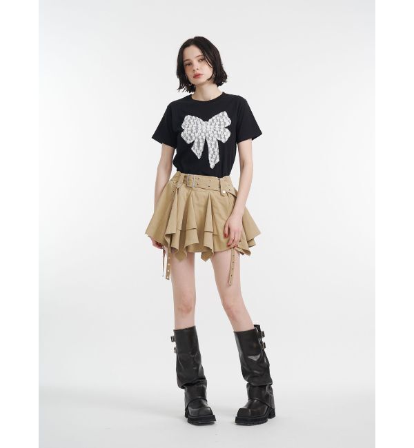 jouetie「リボンドッキングTシャツ」|Tシャツ・カットソー|