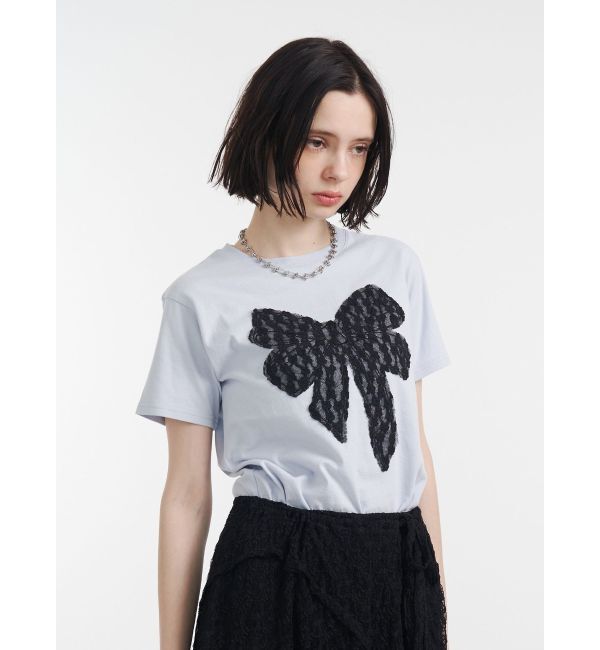 jouetie「リボンドッキングTシャツ」|Tシャツ・カットソー|