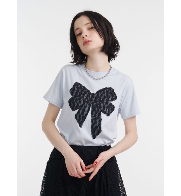 jouetie「リボンドッキングTシャツ」|Tシャツ・カットソー|