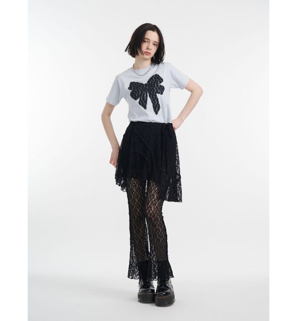 jouetie「リボンドッキングTシャツ」|Tシャツ・カットソー|