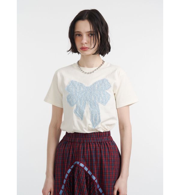 jouetie「リボンドッキングTシャツ」|Tシャツ・カットソー|