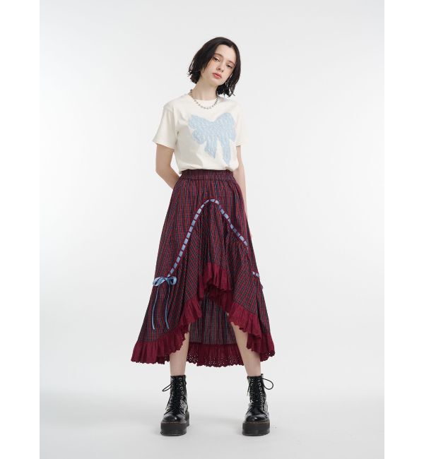 jouetie「リボンドッキングTシャツ」|Tシャツ・カットソー|